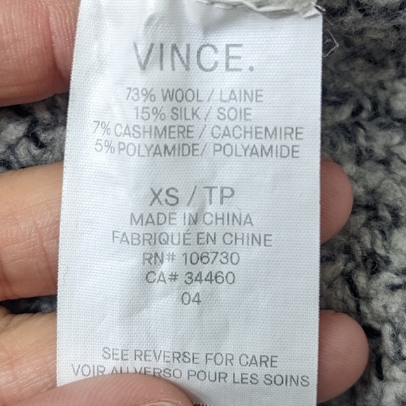 Vince Mock Turtleneck Wool/Silk/Cashmere Blend Sz XS - Picture 11 of 13